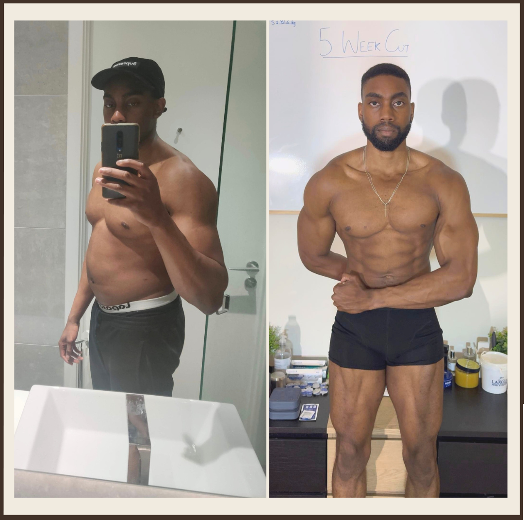 Coach's own before and after transformation